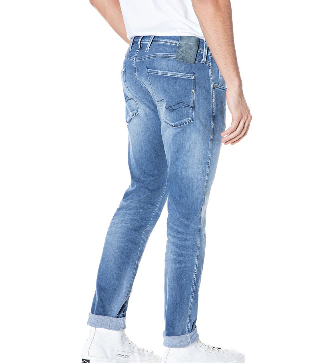 Hyper flex Re-used ホワイトシェード アンバス ブラックジーンズ 詳細画像 ライトブルー 2